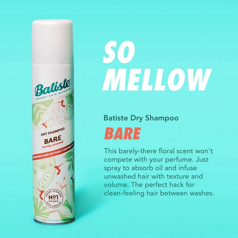 slide 6 of 11, Batiste Bare Dry Shampoo Barely Scented - 5.71oz, 5.71 oz