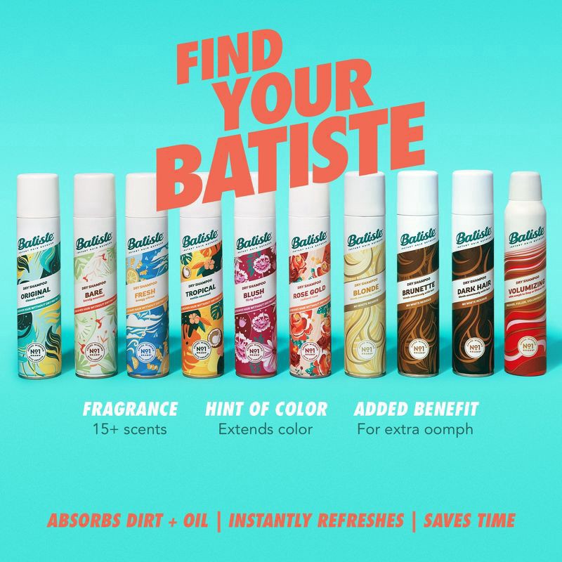 slide 8 of 11, Batiste Bare Dry Shampoo Barely Scented - 5.71oz, 5.71 oz