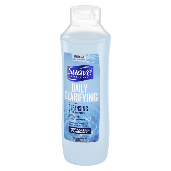 slide 9 of 13, Suave Essentials Cleansing Shampoo, Daily Clarifying To Remove Excess Oil and Build Up, Shampoo with a Long Lasting Fragrance 22.5 oz, 22.5 oz