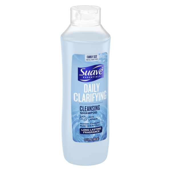 slide 12 of 13, Suave Essentials Cleansing Shampoo, Daily Clarifying To Remove Excess Oil and Build Up, Shampoo with a Long Lasting Fragrance 22.5 oz, 22.5 oz