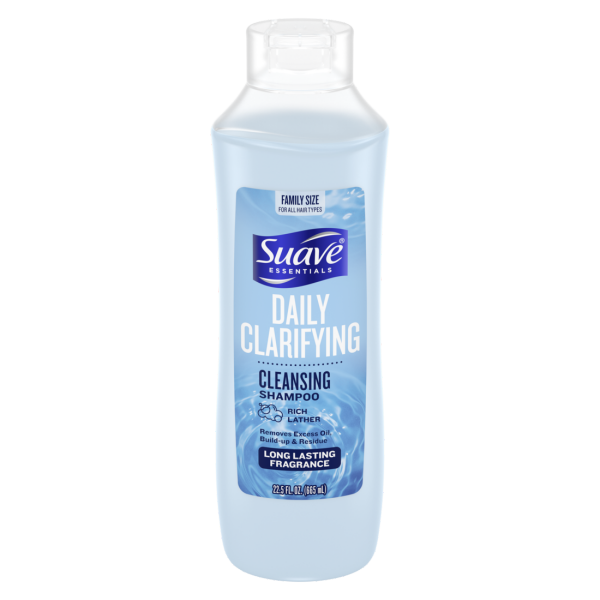 slide 2 of 13, Suave Essentials Cleansing Shampoo, Daily Clarifying To Remove Excess Oil and Build Up, Shampoo with a Long Lasting Fragrance 22.5 oz, 22.5 oz