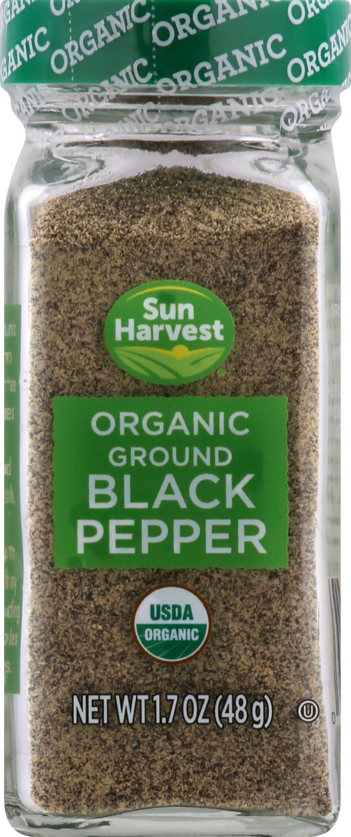 slide 1 of 11, Sun Harvest Sh/Ot Organic Ground Black Pepper, 1.7 oz