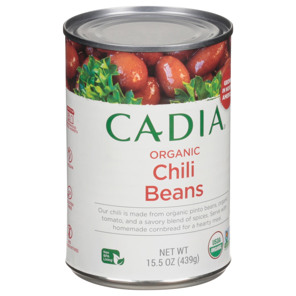 slide 9 of 13, Cadia Organic Chili Beans 15.5 oz, 15.5 oz