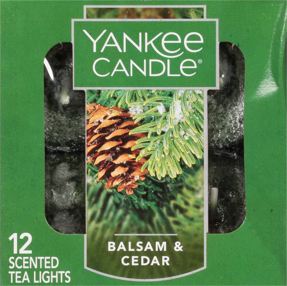 slide 2 of 11, Yankee Candle Balsam & Cedar Scented Tea Lights 12 - 0.35 oz Each, 12 ct