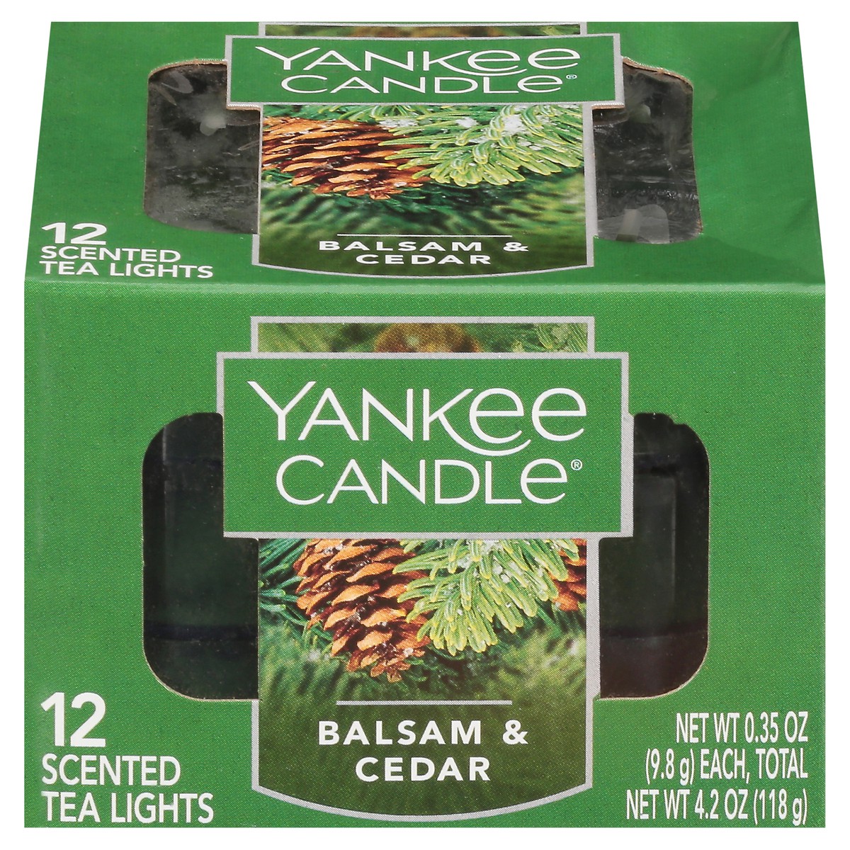 slide 3 of 11, Yankee Candle Balsam & Cedar Scented Tea Lights 12 - 0.35 oz Each, 12 ct