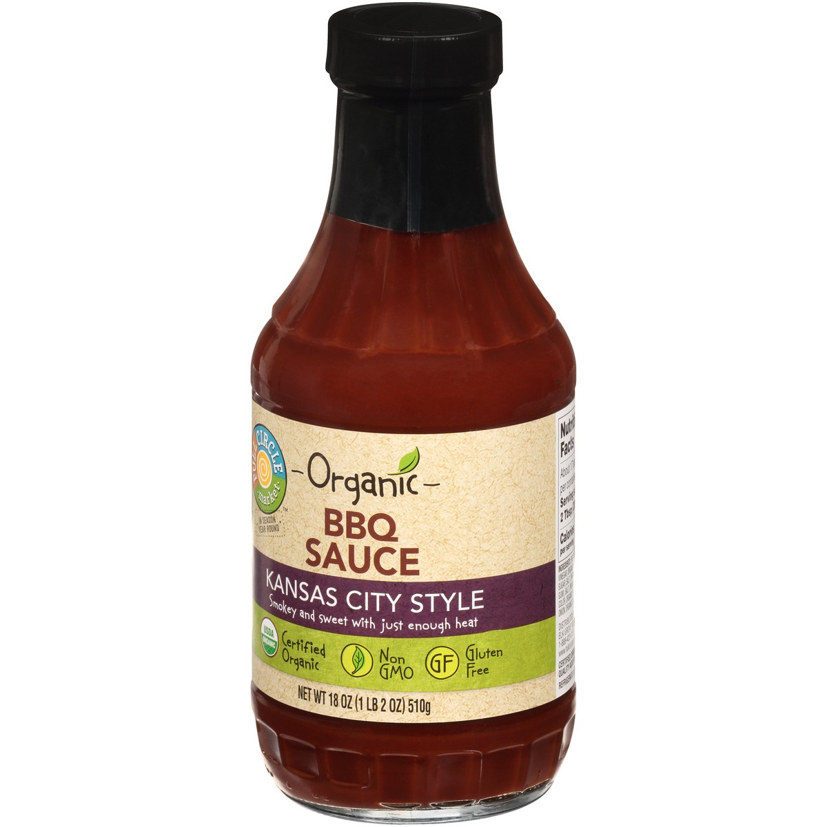 slide 7 of 9, Full Circle Market Kansas City Style Bbq Sauce, 18 oz
