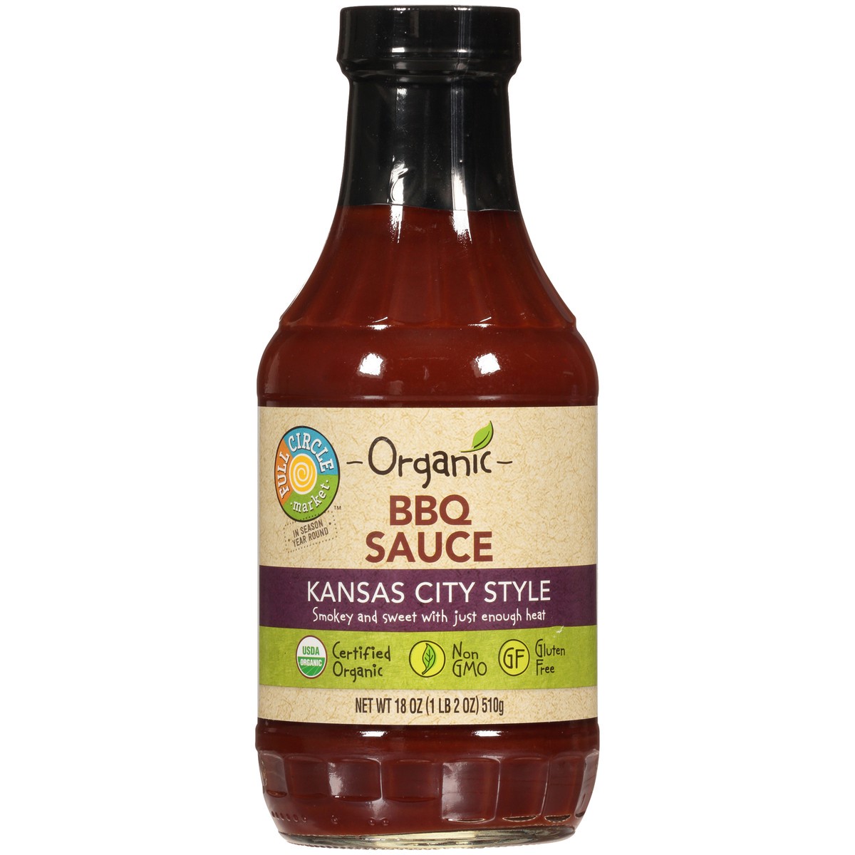 slide 8 of 9, Full Circle Market Kansas City Style Bbq Sauce, 18 oz