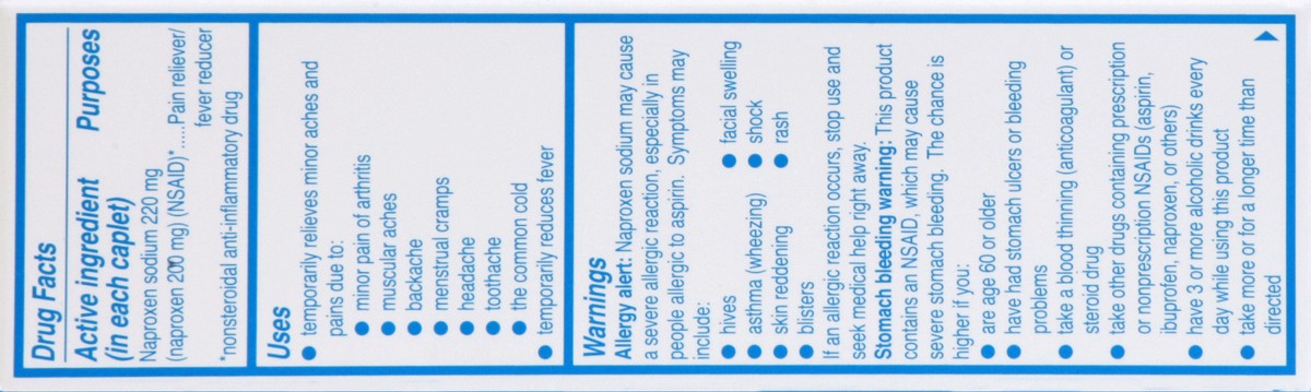 slide 2 of 5, Aleve Pain Reliever & Fever Reducer Caplets - Naproxen Sodium (NSAID), 200 ct