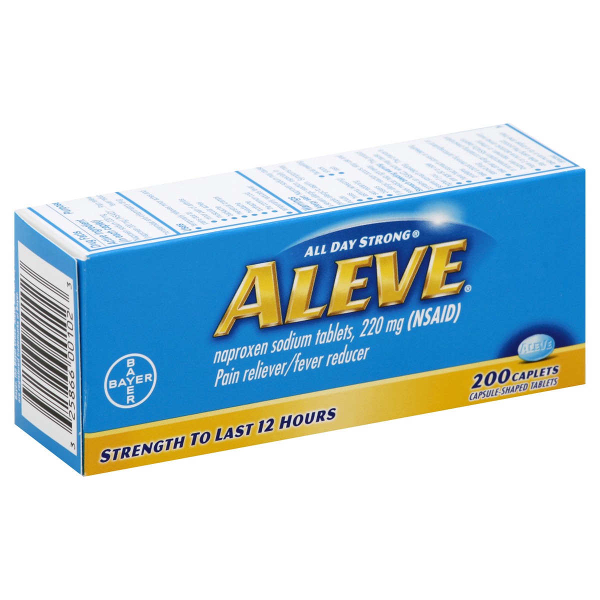 slide 5 of 5, Aleve Pain Reliever & Fever Reducer Caplets - Naproxen Sodium (NSAID), 200 ct