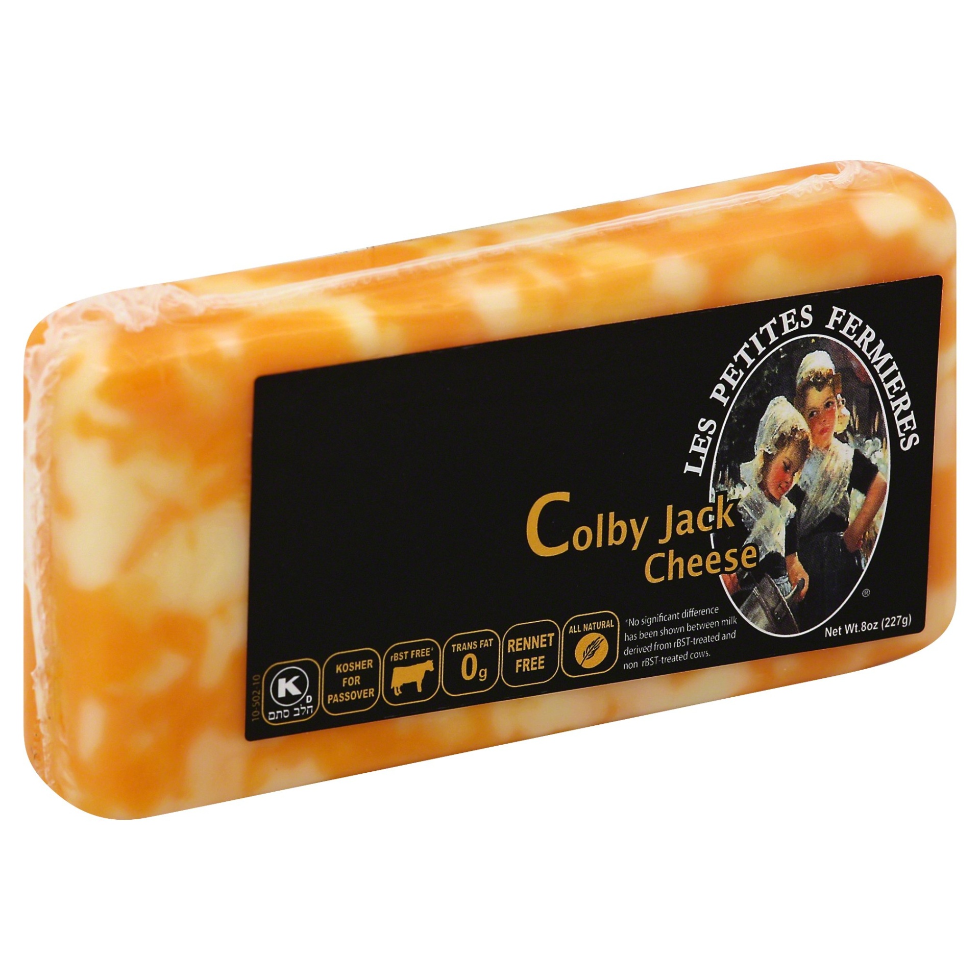 slide 1 of 1, Les Petites Fermieres Kosher Colby Jack Cheese, 8 oz