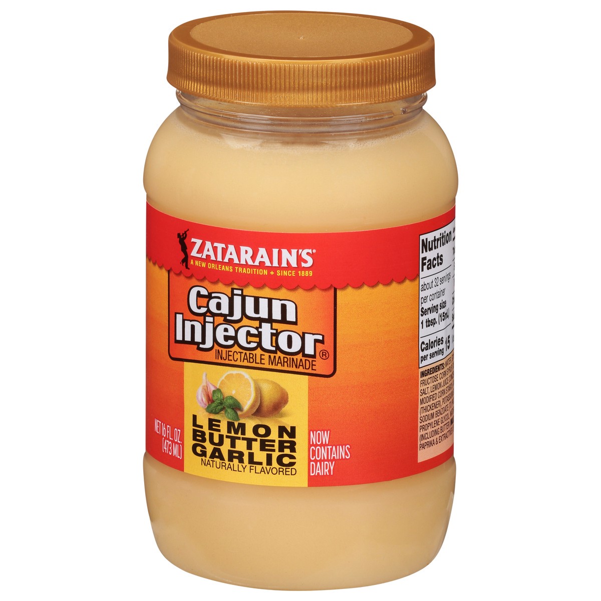slide 14 of 14, Zatarain's Cajun Injectors Marinade Lemon Butter, 16 oz