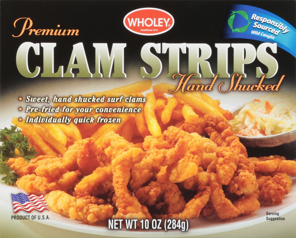 slide 3 of 13, Wholey Crispy Clam Strips, 10 oz