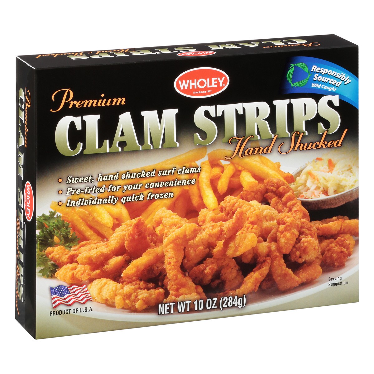 slide 5 of 13, Wholey Crispy Clam Strips, 10 oz