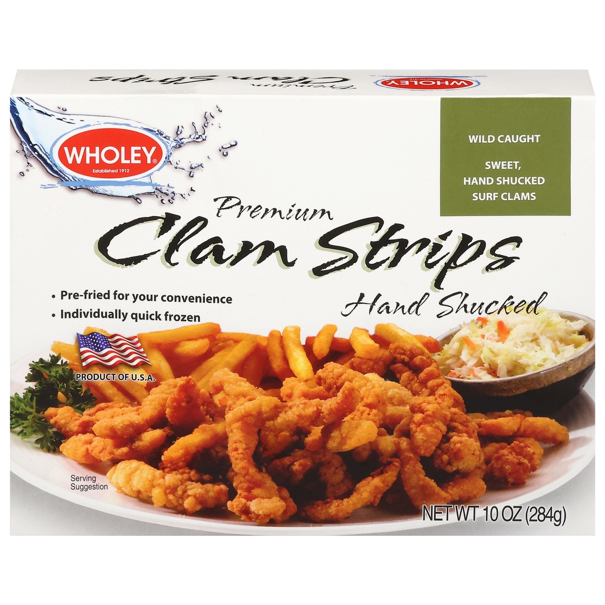 slide 1 of 13, Wholey Premium Hand Shucked Clam Strips 10 oz, 10 oz