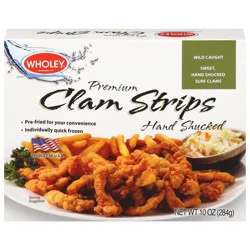 Wholey Premium Hand Shucked Clam Strips 10 oz