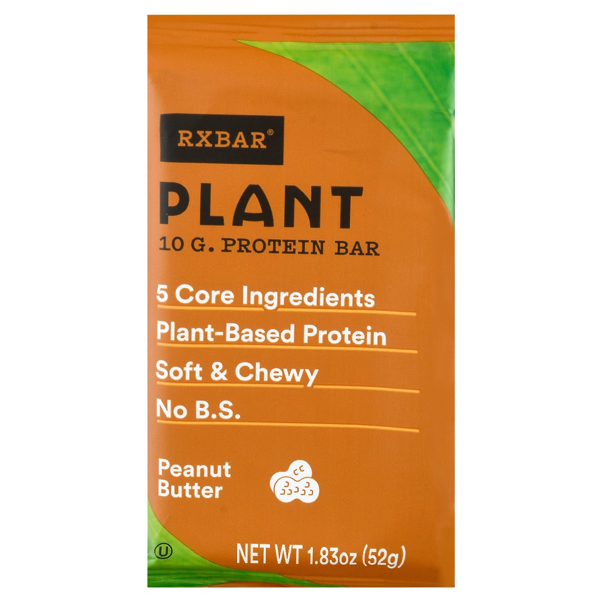 slide 1 of 2, RXBAR Plant Protein Bar, Peanut Butter, 1.83 oz, 1.83 oz