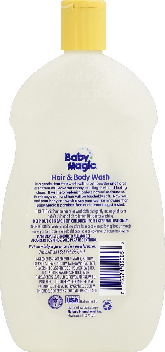 slide 6 of 6, Baby Magic Hair & Body Wash Soft Powder Scent, 16.5 fl oz