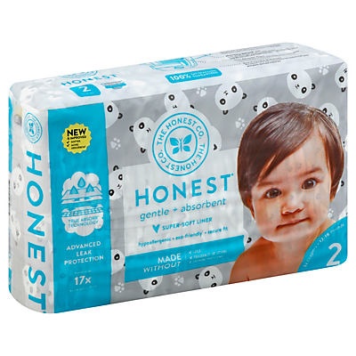 slide 1 of 1, Honest Diapers, Pandas Size 2, 32 ct; Size 2