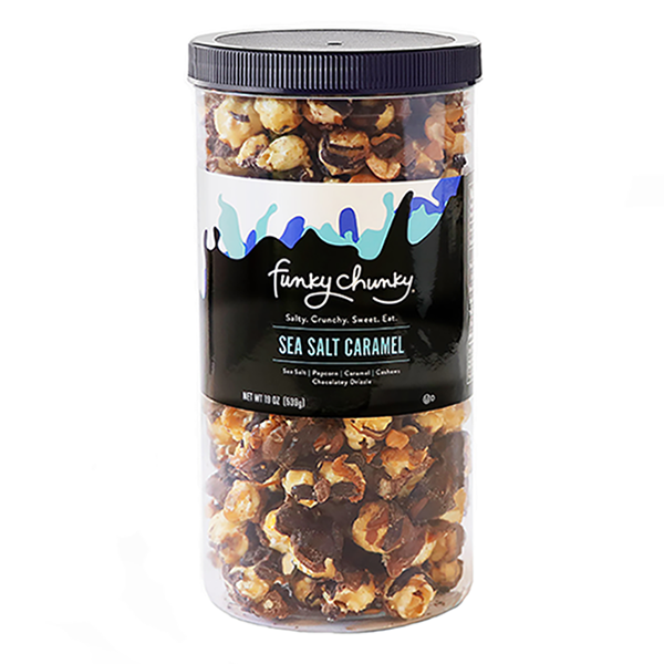 slide 1 of 1, Funkychunky Sea Salt Caramel Popcorn, 19 oz