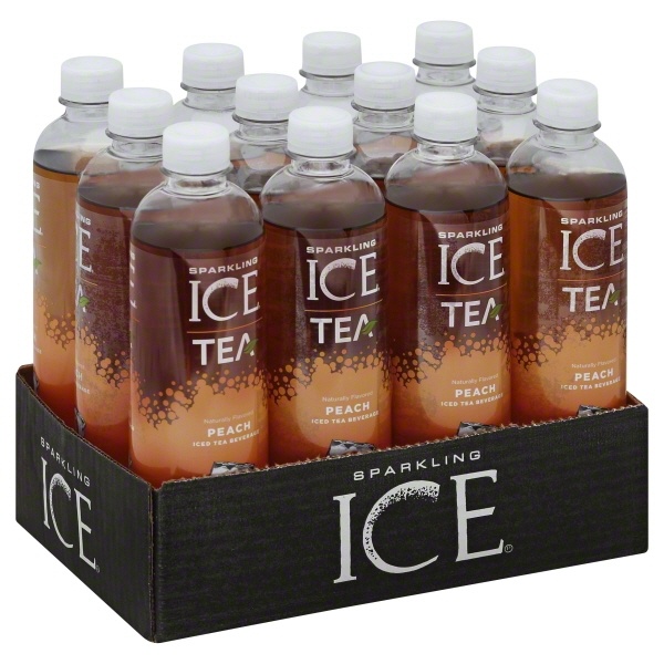 slide 1 of 4, Sparkling ICE Tea Peach Iced Tea Beverage, 17 oz