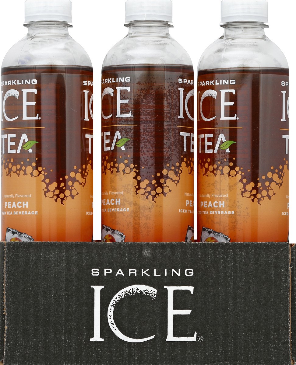 slide 3 of 4, Sparkling ICE Tea Peach Iced Tea Beverage, 17 oz