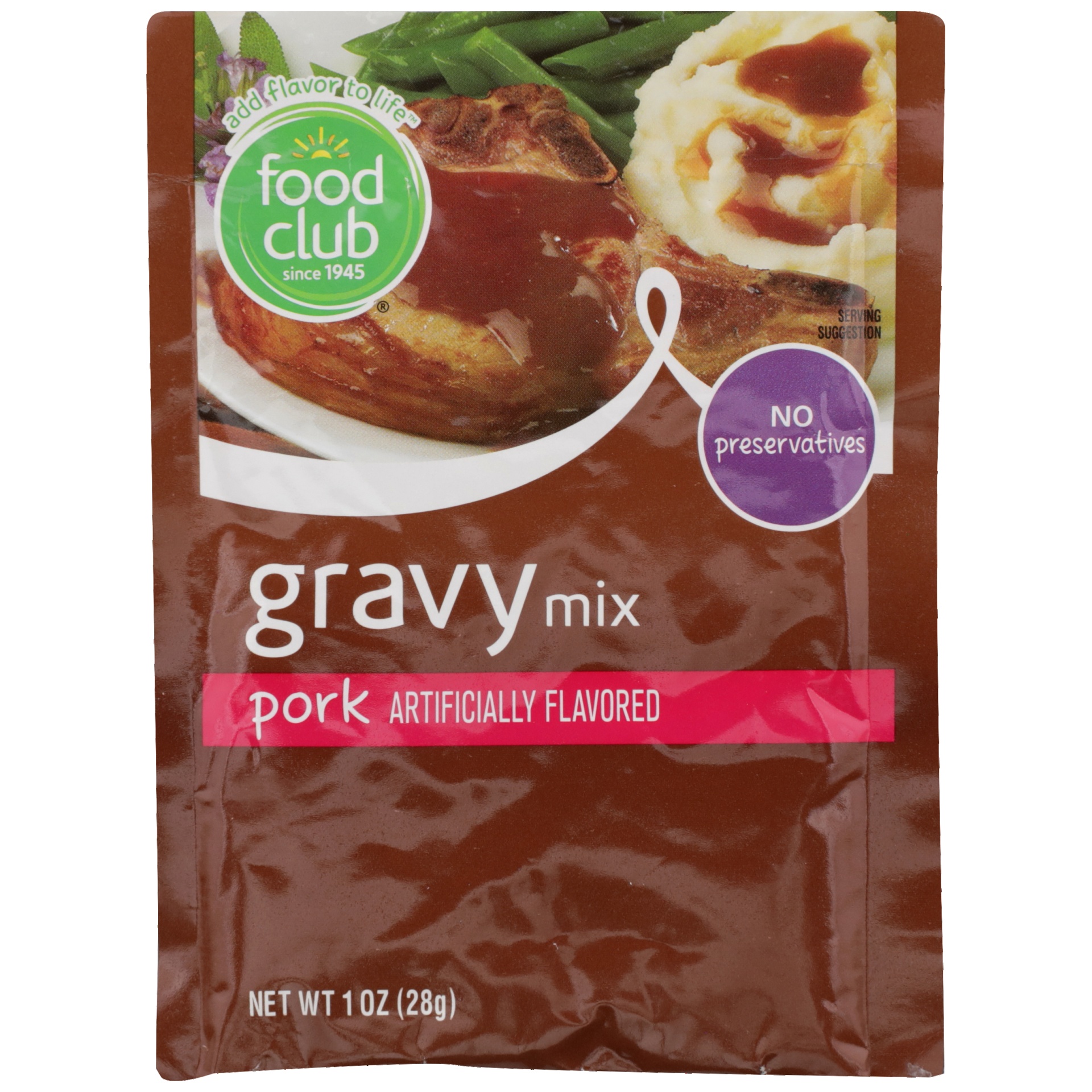 slide 1 of 6, Food Club Pork Gravy Mix, 1 oz