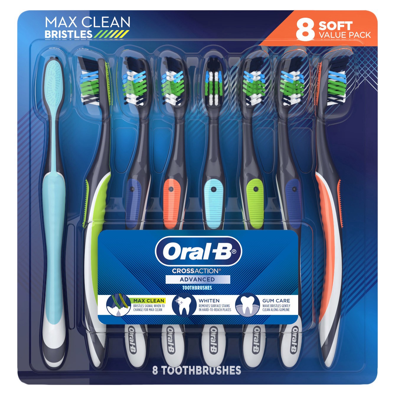 slide 1 of 4, Oral-B Cross Action Toothbrush, Soft or Medium, 