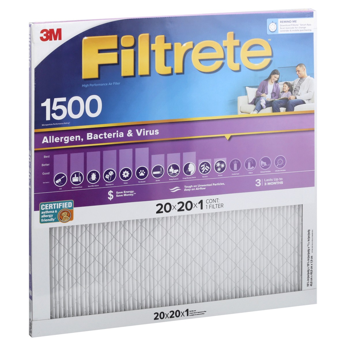 slide 6 of 9, Filtrete High Performance Air Filter 1 ea, 1 ct