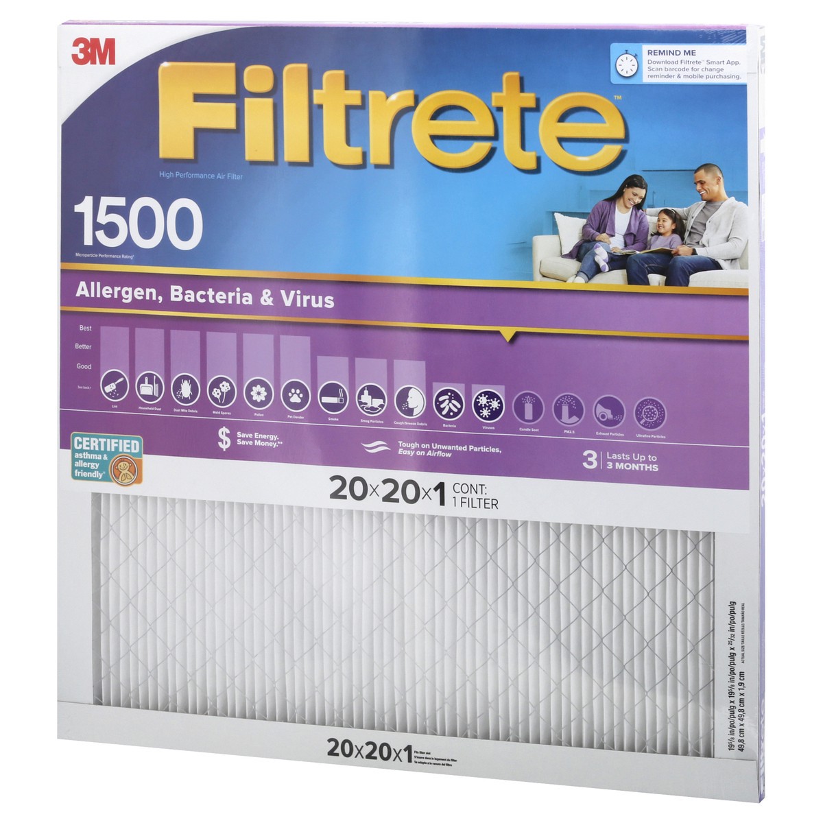 slide 2 of 9, Filtrete High Performance Air Filter 1 ea, 1 ct