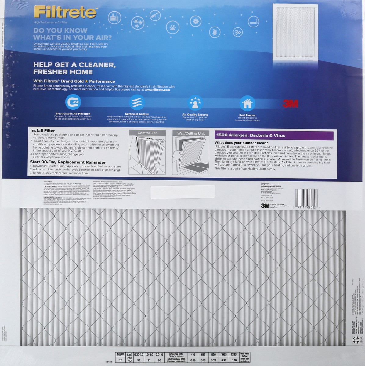 slide 9 of 9, Filtrete High Performance Air Filter 1 ea, 1 ct