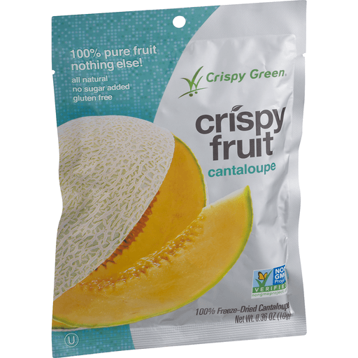 slide 2 of 9, Crispy Green Crispy Fruit Freeze-Dried Cantaloupe, 0.35 oz