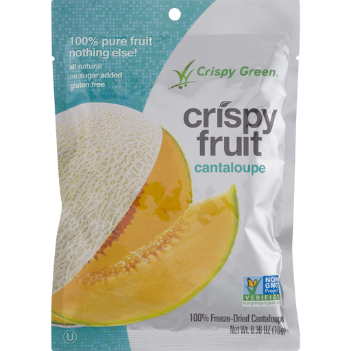 slide 4 of 9, Crispy Green Crispy Fruit Freeze-Dried Cantaloupe, 0.35 oz