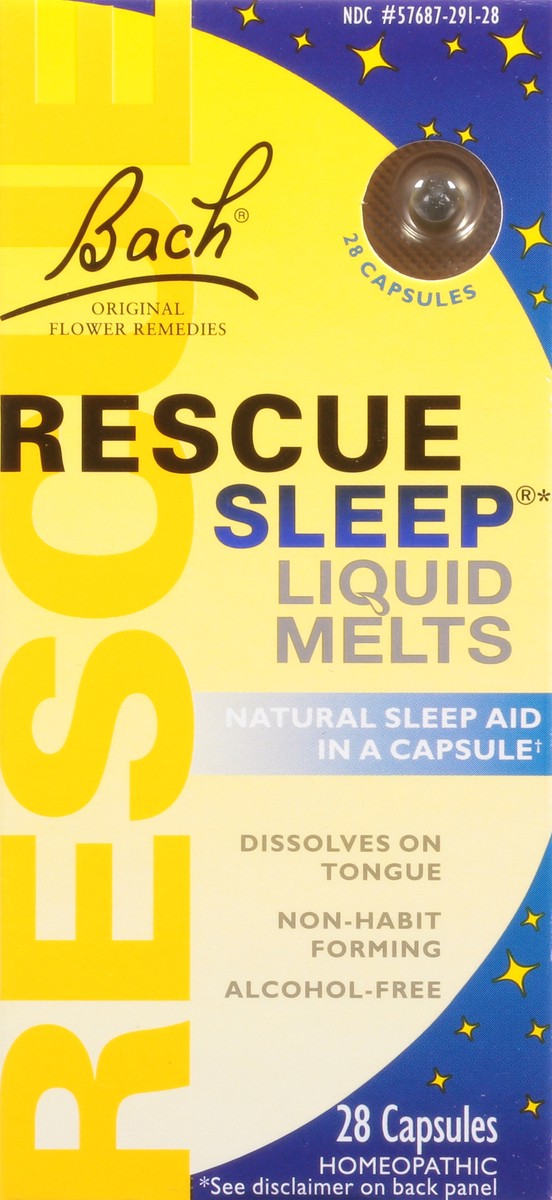 slide 9 of 12, Bach Original Flower Remedies Rescue Sleep Liquid Melts Natural Sleep Aid in a Capsule 28 Capsules, 28 ct