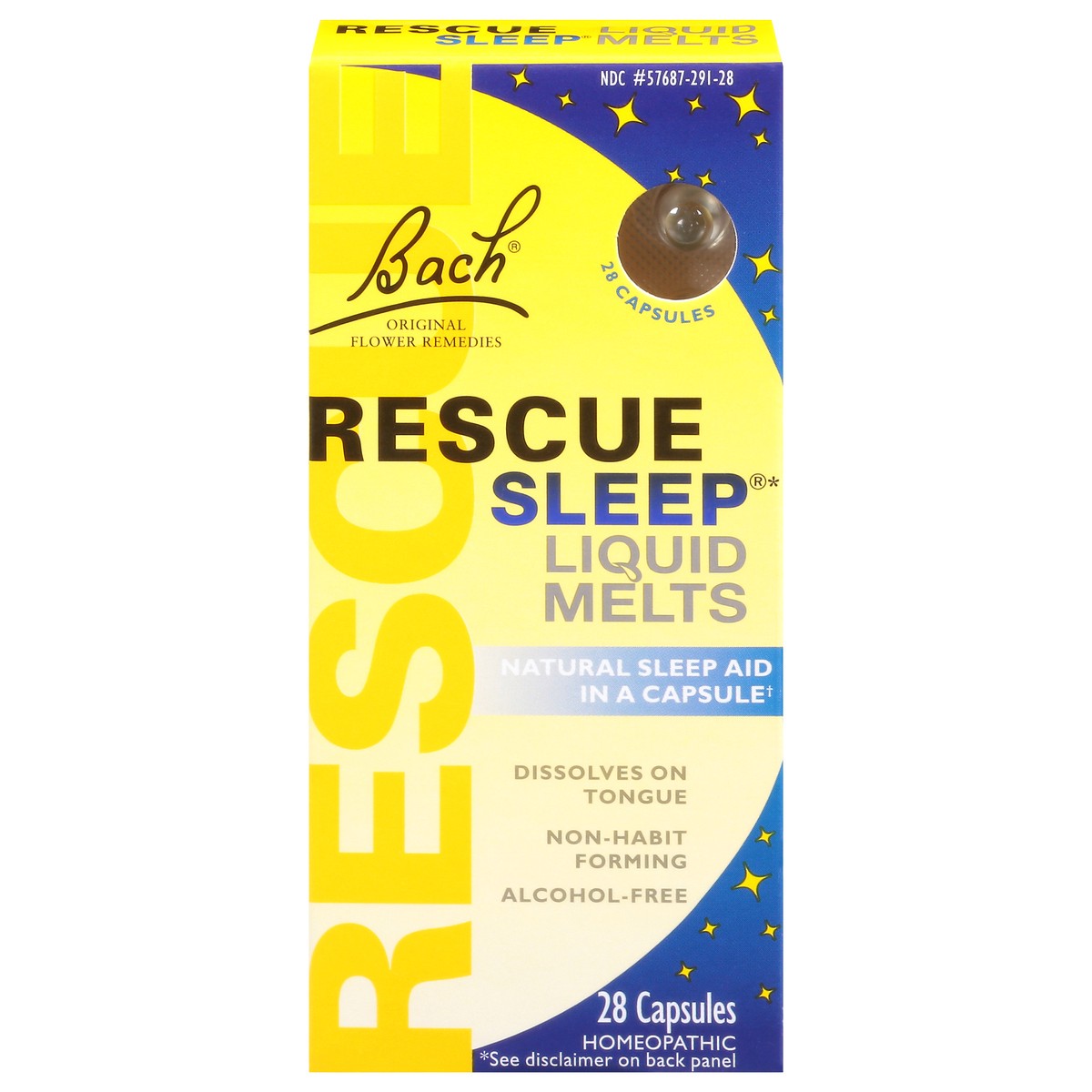 slide 10 of 12, Bach Original Flower Remedies Rescue Sleep Liquid Melts Natural Sleep Aid in a Capsule 28 Capsules, 28 ct