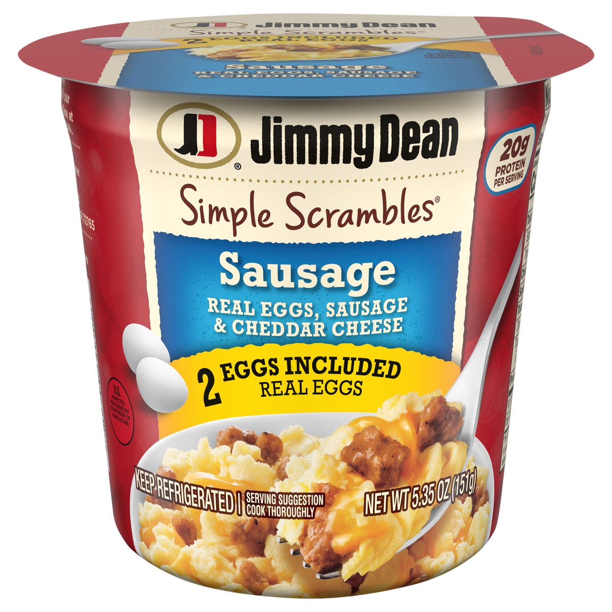slide 1 of 15, Jimmy Dean Simple Scrambles Sausage 5.35, 151.67 gram