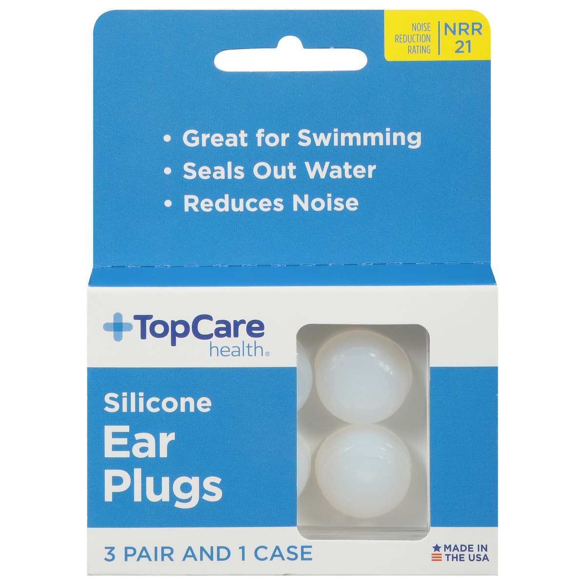 slide 1 of 9, TopCare Health Silicone Ear Plugs 1 ea, 1 ct