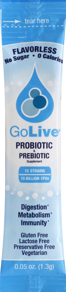 slide 1 of 3, GoLive Probiotic & Prebiotic Supplement 0.05 oz, 0.05 oz