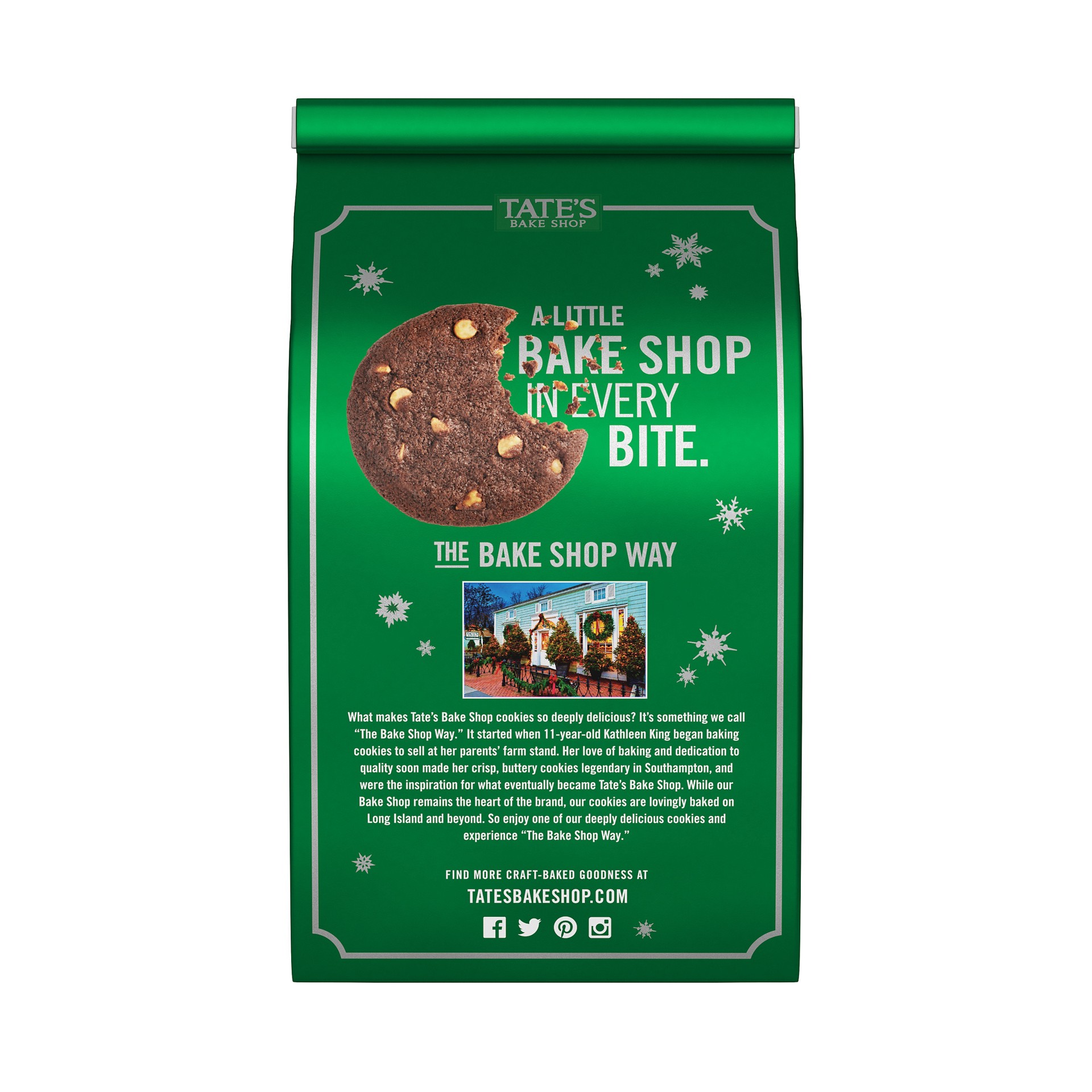 slide 3 of 5, Tate's Bake Shop Chocolate Toffee Cookies, Limited Edition Holiday Cookies, 6.5 oz, 6.5 oz