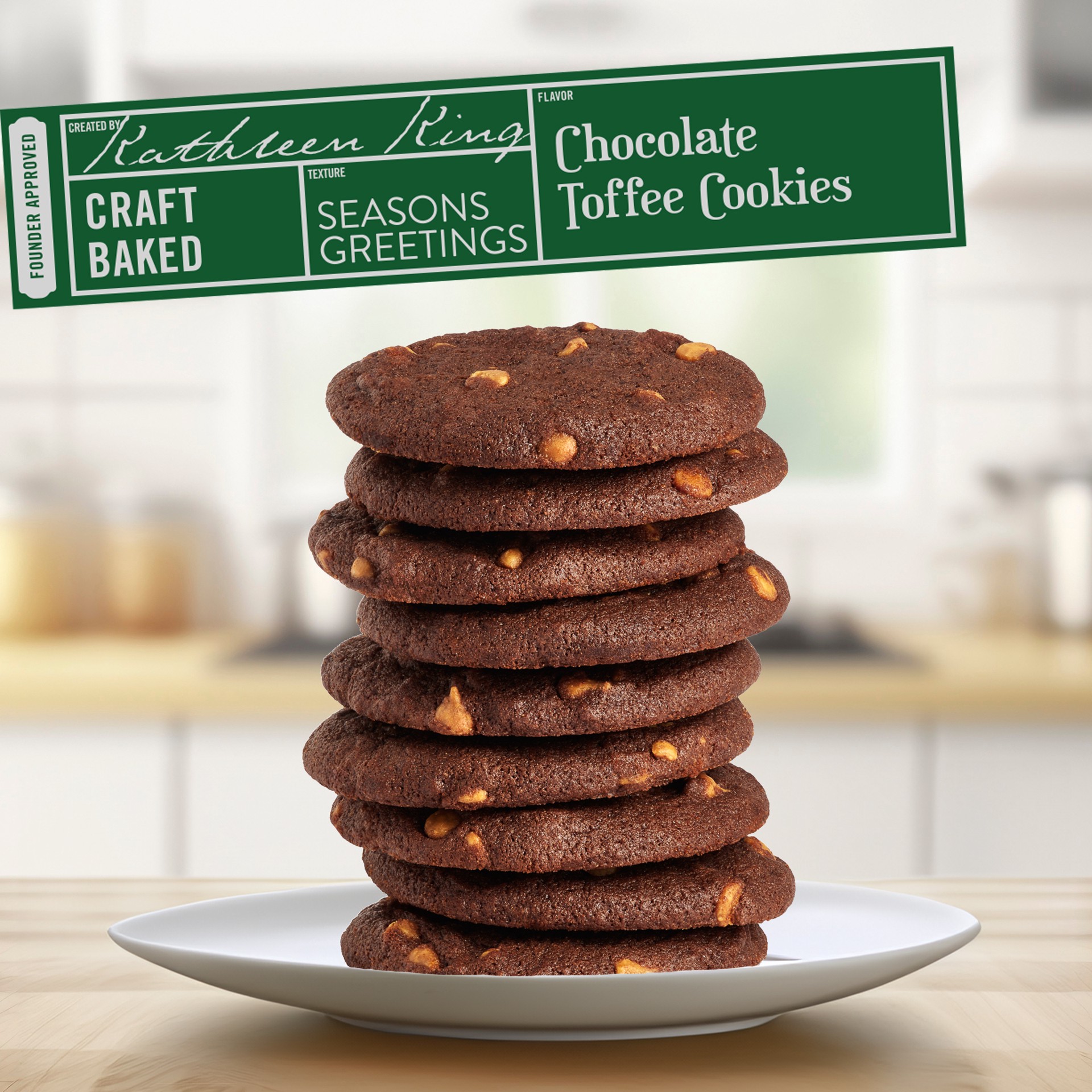 slide 5 of 5, Tate's Bake Shop Chocolate Toffee Cookies, Limited Edition Holiday Cookies, 6.5 oz, 6.5 oz