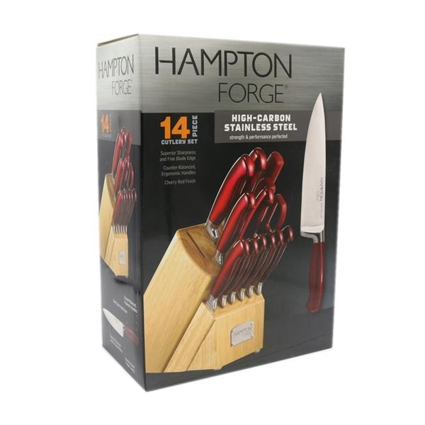 slide 1 of 1, Hampton Forge Argentum Cutlery Block Set, 14 ct