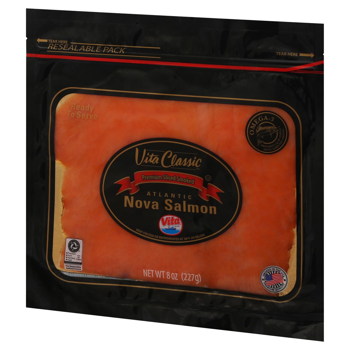 slide 13 of 14, Vita Classic Atlantic Premium Sliced Smoked Nova Salmon 8 oz, 8 oz