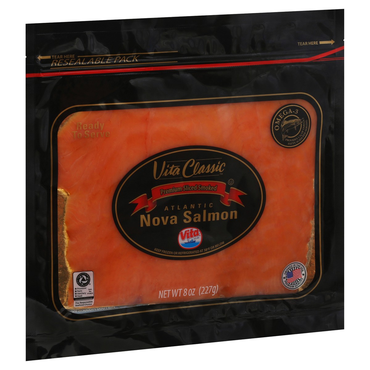 slide 6 of 14, Vita Classic Atlantic Premium Sliced Smoked Nova Salmon 8 oz, 8 oz