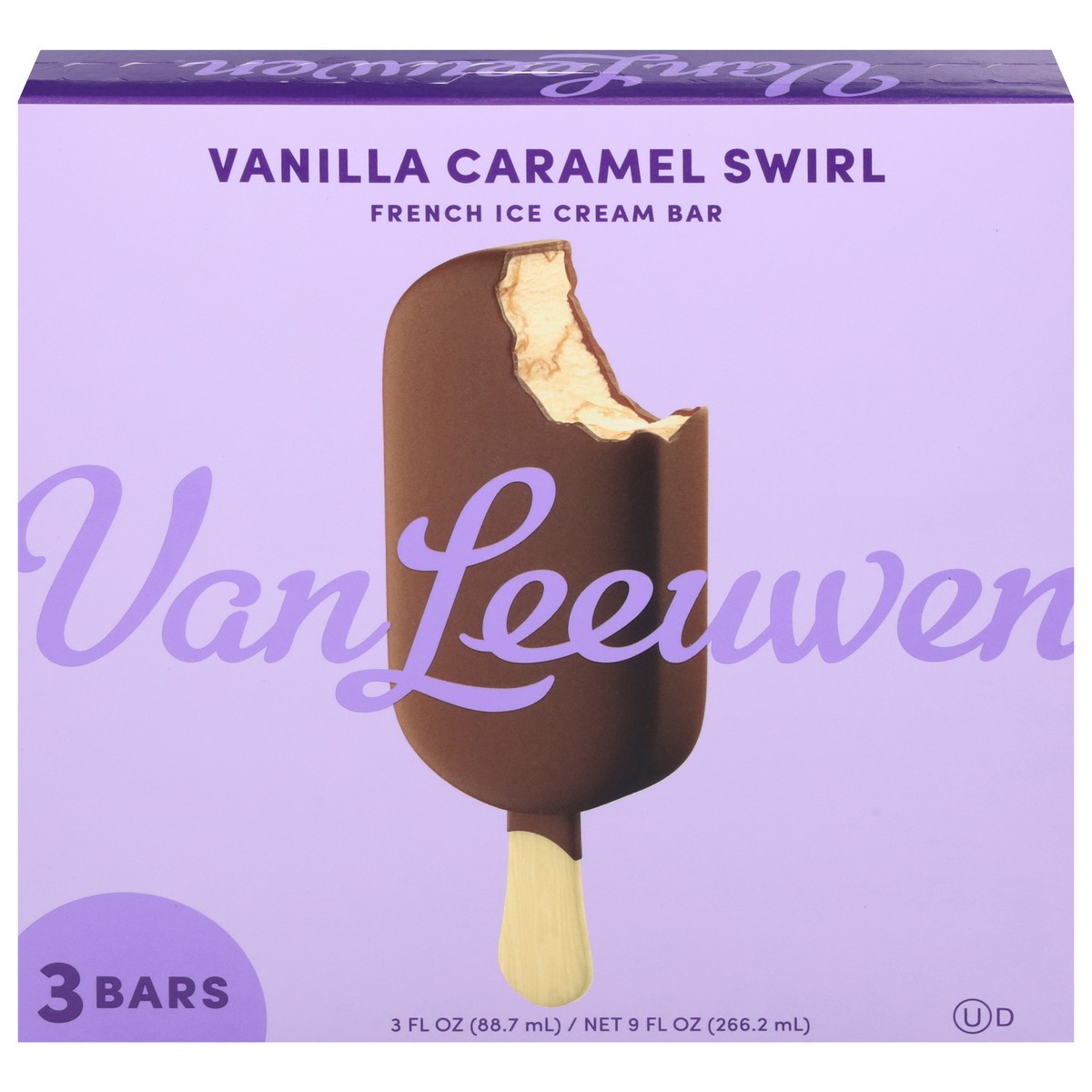 slide 1 of 14, Van Leeuwen French Vanilla Caramel Swirl Ice Cream Bar 3 - 3 fl oz Bars, 4 ct