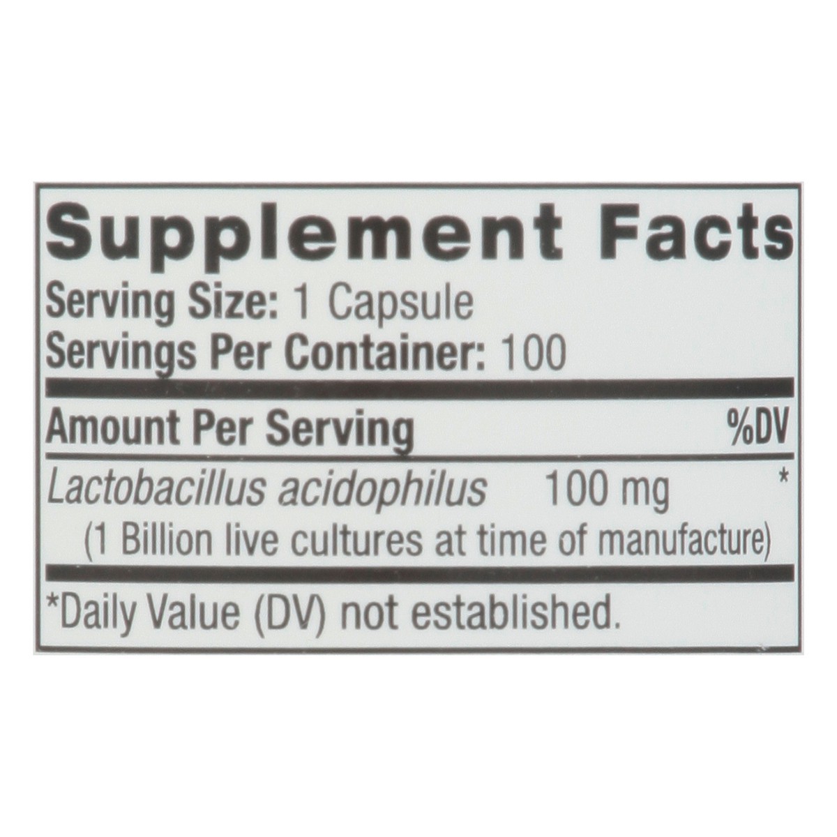 slide 14 of 14, Natrol, Acidophilus Probiotic Capsules, Digestive Health Dietary Supplement, Gluten Free, 100 mg, 100 Count, 100 ct