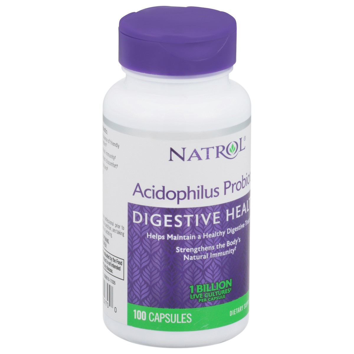 slide 5 of 14, Natrol, Acidophilus Probiotic Capsules, Digestive Health Dietary Supplement, Gluten Free, 100 mg, 100 Count, 100 ct