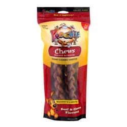 Poochie Beef and Cheese Flavored Braided Chews