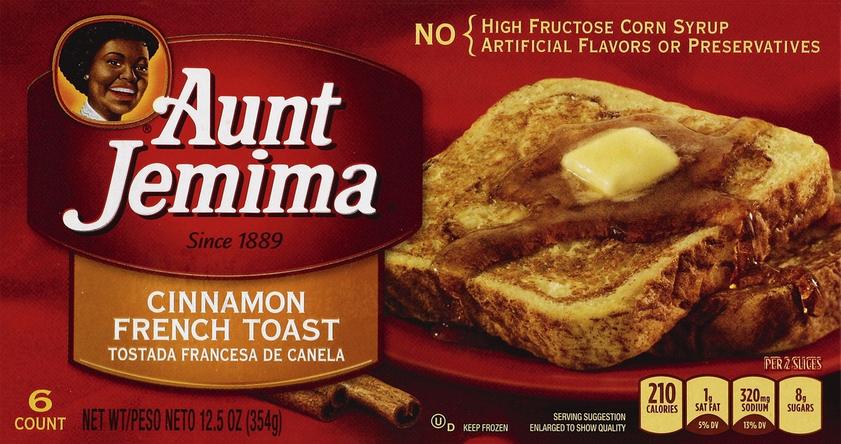 slide 4 of 4, Aunt Jemima French Toast - Cinnamon, 6 ct