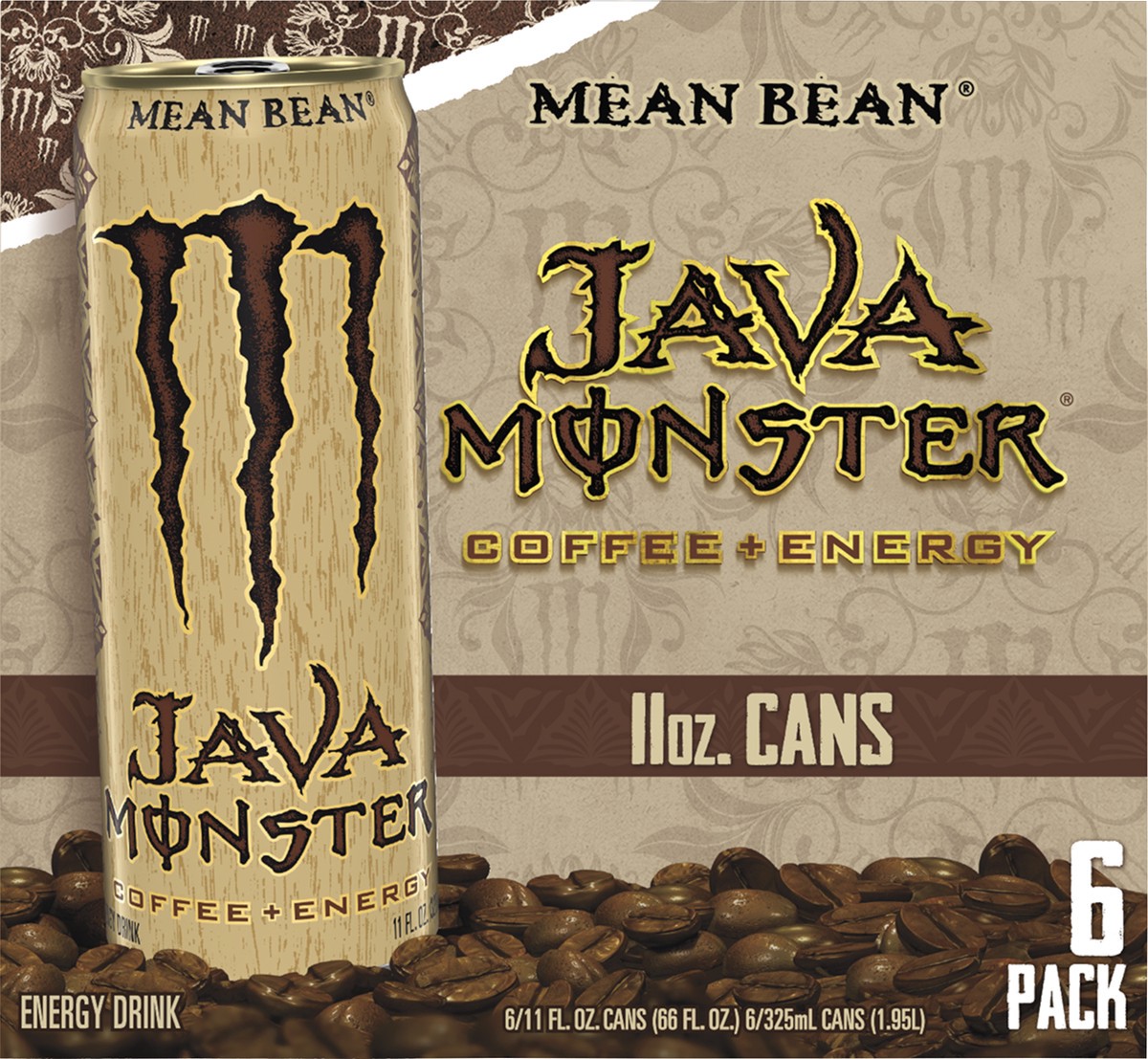 slide 2 of 2, Monster Energy Coffee + Energy Mean Bean Energy Drink - 6 ct, 6 ct