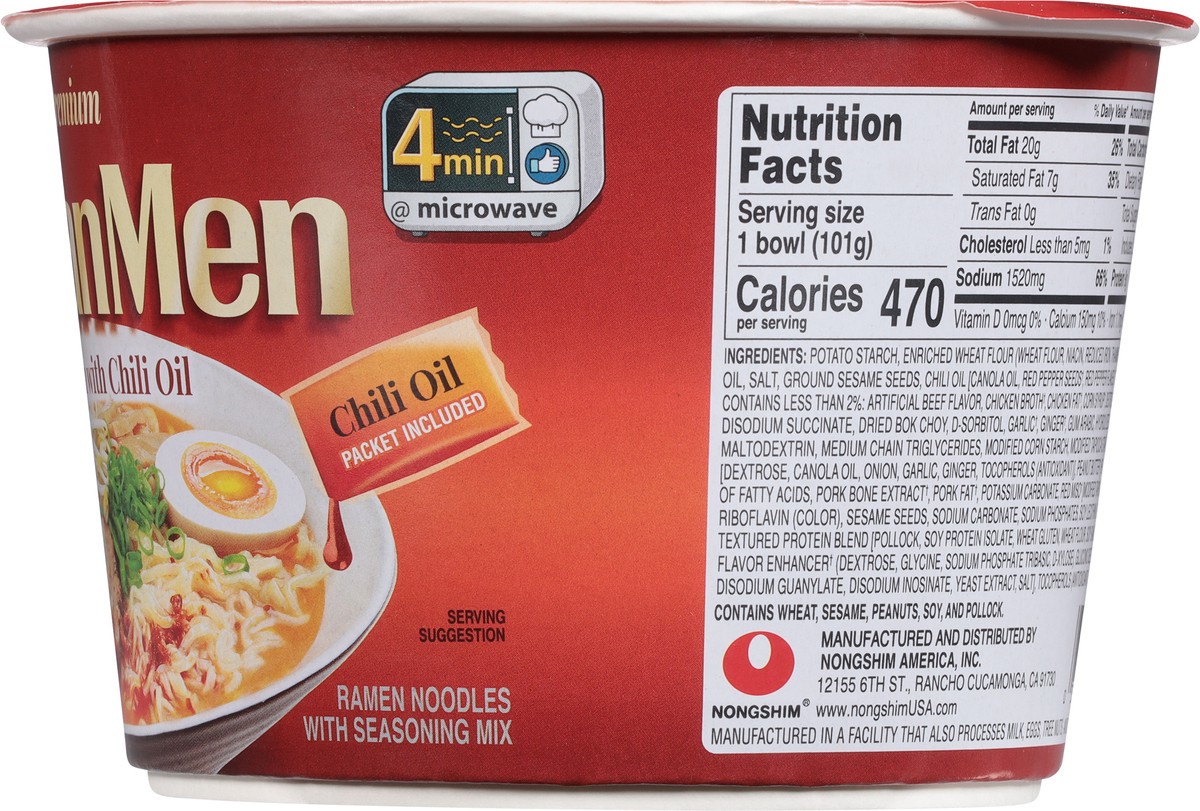 slide 10 of 13, Nongshim Premium Ramen with Chili Oil 3.56 oz, 3.56 oz