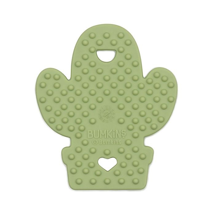 slide 3 of 6, Bumkins Cactus Silicone Teether - Green, 1 ct